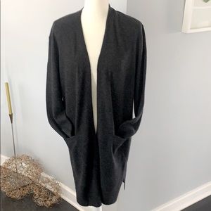 Amicale Cashmere Long Duster Cardigan